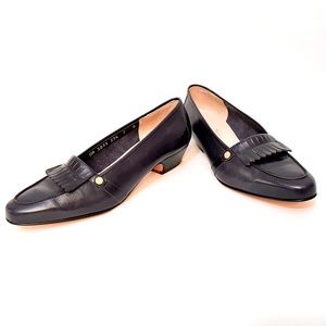 Navy Blue Salvatore Ferragamo Loafers